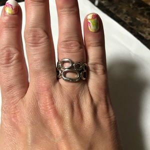 Lia Sophia Silver Circles Ring